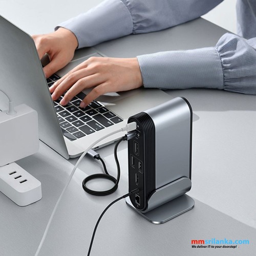 Baseus 16 -in -1 Working Station Four-Screen Multifunctional Type-C HUB Adapter（US+EU+UK)